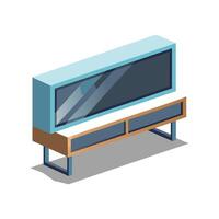 TV stand with floating design vector