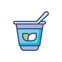 Delicious Yogurt Icon Design vector