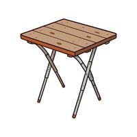 Chic small folding dining table with rustic flair vector
