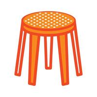 Stylish stackable plastic stool design vector