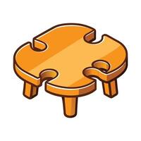 Elegant puzzle shaped coffee table concept vector