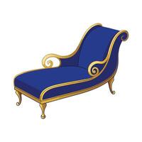 Creative chaise lounge design with curvy lines vector