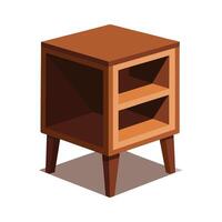 Chic cube side table featuring open storage vector