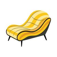 Stylish chaise lounge with wave-like design vector