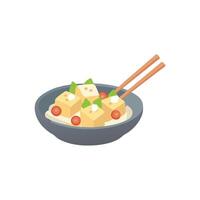 Tasty Tofu Stir-Fry Icon vector