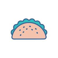 Tasty Taco Icon Design vector