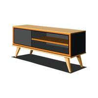 Stylish low profile TV stand vector