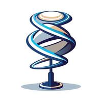 Creative standing lamp with spiral design vector