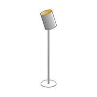 Chic cylindrical shade floor lamp design vector