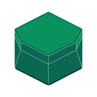 Stylish hexagonal ottoman design vector