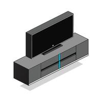 Creative floating TV unit with contemporary style vector