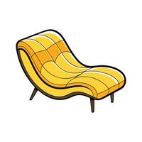 Creative chaise lounge with wave like style vector