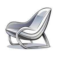 Stylish lounge chair with smooth curved design vector