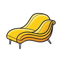 Elegant chaise lounge with wave inspired design vector