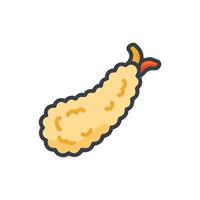 Crispy Tempura Icon Design vector