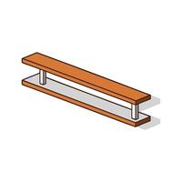 Chic wall mounted floating shelf design vector