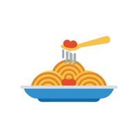 Delicious Spaghetti Icon Design vector