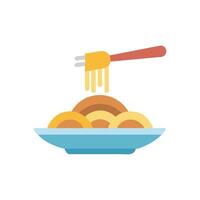 Nutritious Spaghetti Icon Design vector