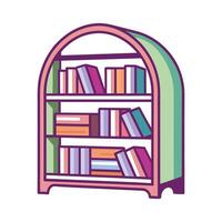 Creative open book bookshelf artwork vector
