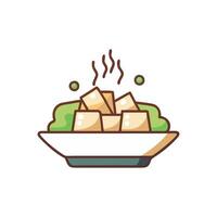 Flavorful Tofu Stir-Fry Icon vector