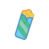 Tasty Shawarma Icon Design vector