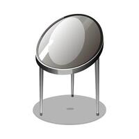 Egg-shaped side table with clean outline vector
