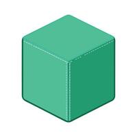 Creative cube-shaped minimalist ottoman design vector