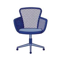 Mesh backrest compact office chair design vector