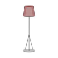 Stylish floor lamp with cylindrical minimalist shade vector