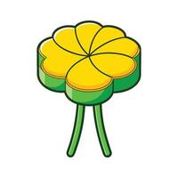 Stylish flower stool with clean outline vector