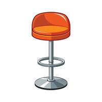 Chic barstool featuring padded round seat vector