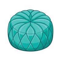 Vibrant knitted texture pouf design vector