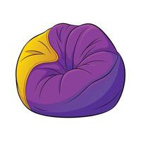 Creative oversized bean bag chair vector