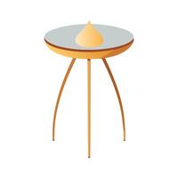 Chic side table featuring teardrop top vector