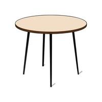 Chic round dining table with smooth lines vector