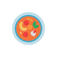 Flavorful Tom Yum Soup Icon vector