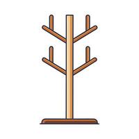 Creative coat rack with vertical minimalist style vector