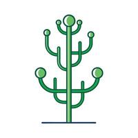 Stylish whimsical cactus-shaped coat rack vector