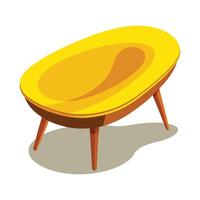 Stylish unique coffee table shaped like a bean vector