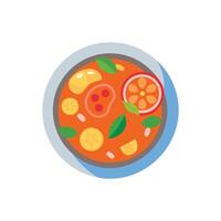 Nutritious Tom Yum Soup Icon vector