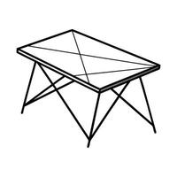 Creative coffee table with geometric marble top vector