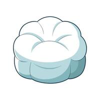 Whimsical pouf shaped like a cloud vector