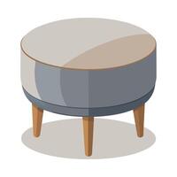 Chic circular design minimalistic ottoman vector