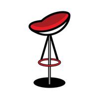 Creative bar stool with crescent seat design vector