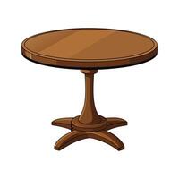 Stylish round dining table with pedestal base vector