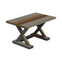 Creative farmhouse dining table with thick top vector
