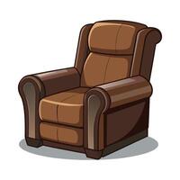 Creative recliner design with extended footrest vector
