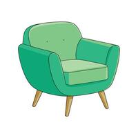Pet friendly armchair with low profile vector