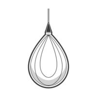 Teardrop-shaped hanging lamp vector