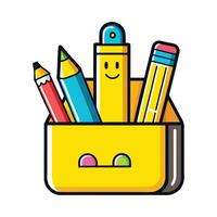 Stylish desk organizer with pencil design vector